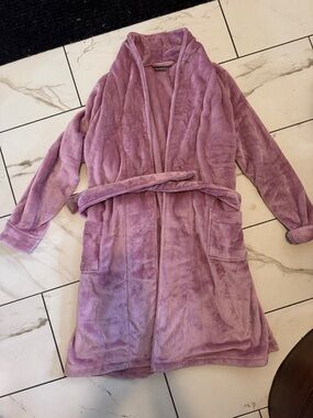 Plush Light Purple Lounge Robe